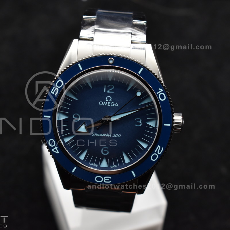 Seamaster 300 Heritage VSF 1:1 Best Edition Blue Dial on SS Bracelet A8912 Super Clone